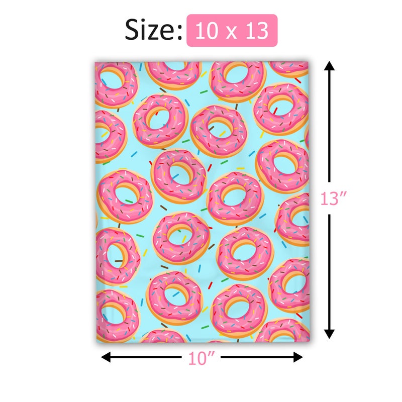 Pro Supply Global 10x13 (100) Sprinkled Donuts Designer Poly Mailers Waterproof Self Sealing Tear Resistant Polymailers Shipping Envelopes Premium Printed Bags For Small Businesses - Image 4
